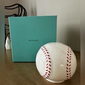 Retired Tiffany & Co Porcelain Baseball Bank